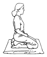 Meditacijski položaj - sede na blazini