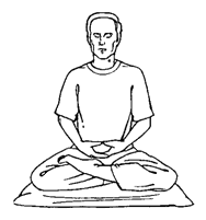 Meditacijski položaj - pol lotus