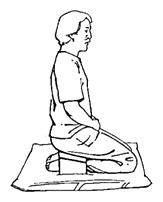 Meditacijski položaj - sede na pručki
