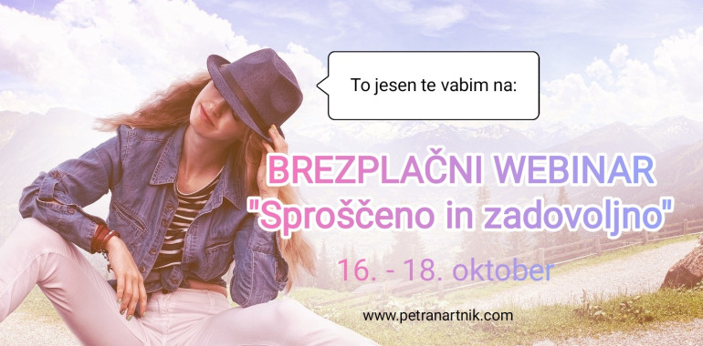 Brezplačni webinar "Sproščeno in zadovoljno"