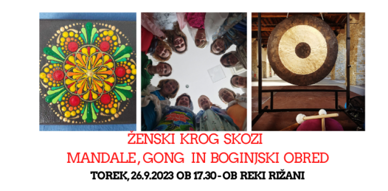 Ženski krog skozi risanje mandal, gong in boginjski obred