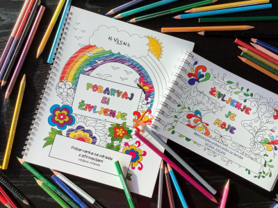 Pobarvaj si življenje v svoje barve z motivacijsko pobarvanko