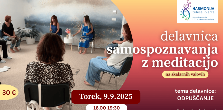 Delavnica samospoznavanja z meditacijo ob skalarnih valovih na t