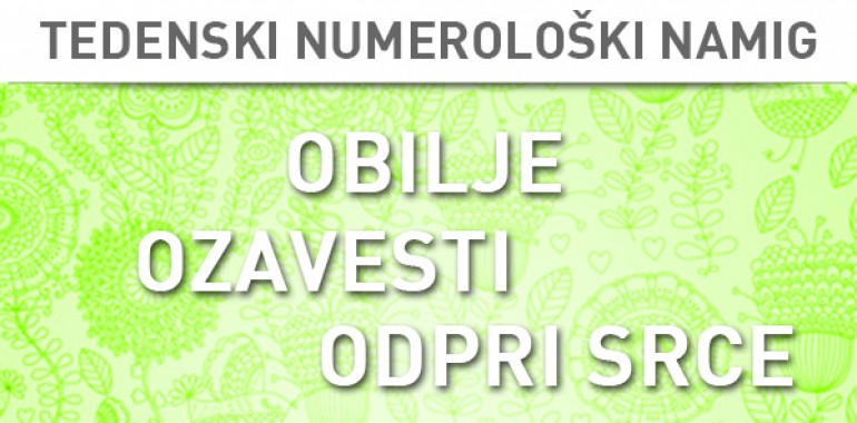 Tedenski numerološki namig 11.-17. 4. 2016