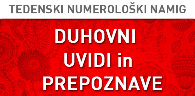 Tedenski numerološki namig za 21.–27. 12. 2015