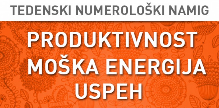 Tedenski numerološki namig 4.-10. 4. 2016