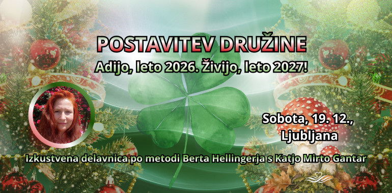 Postavitev družine: Adijo, leto 2026. Živijo, leto 2027!