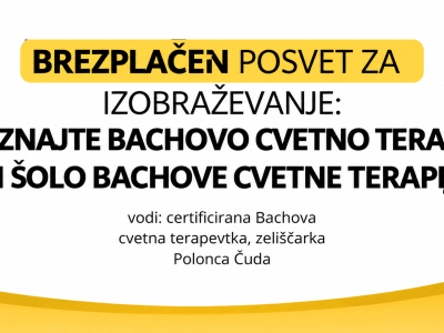 Predstavitev izobraževanja in šole Bachove cvetne terapije