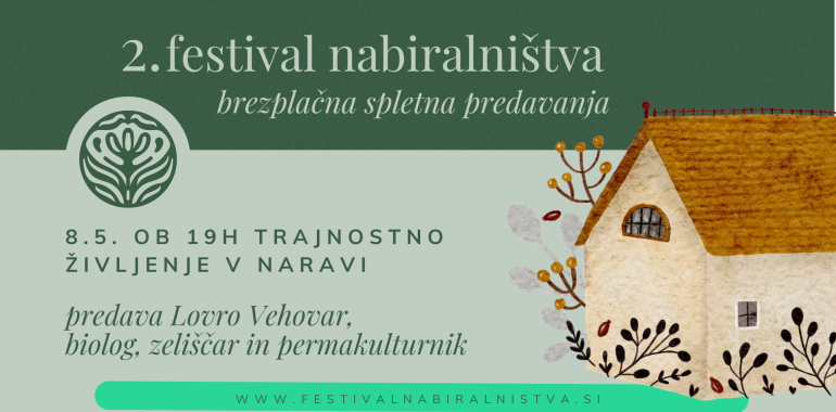 Trajnostno življenje v naravi - brezplačno spletno predavanje