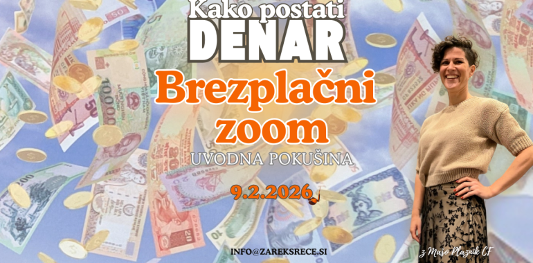 Brezplačni zoom Kako postati denar? Uvodna pokušina z Mašo