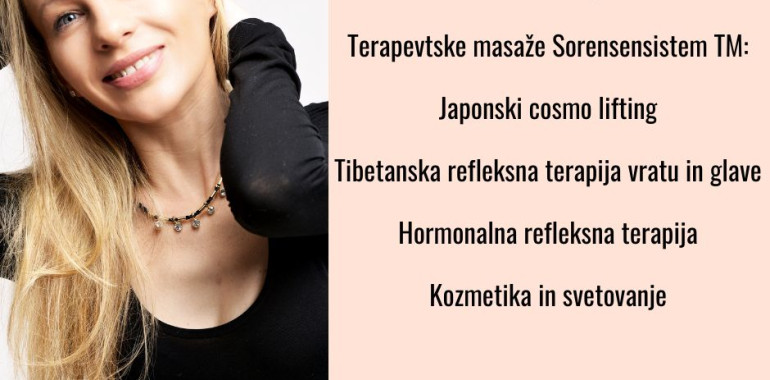 Care nature, obrazna joga, Japonski cosmo lifting, Tibetanska refleksna terapija vratu in glave SorensensistemTM