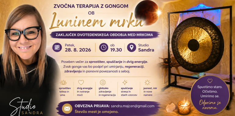 Zvočna terapija z gongom ob Luninem mrku