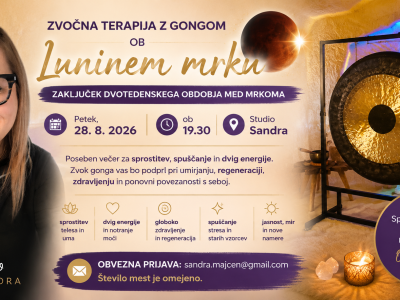 Zvočna terapija z gongom ob Luninem mrku