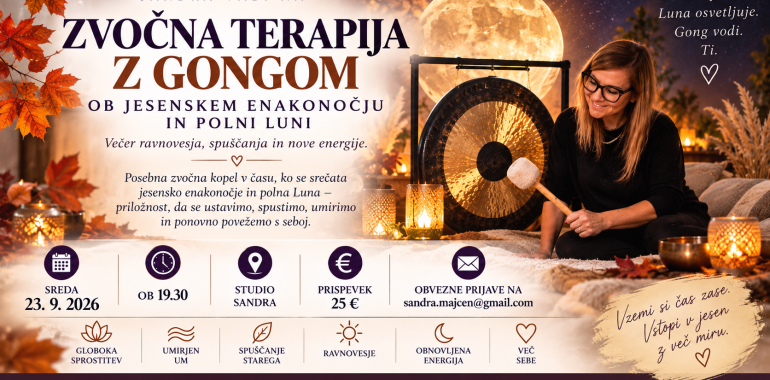 Zvočna terapija ob jesenskem enakonočju in polni luni