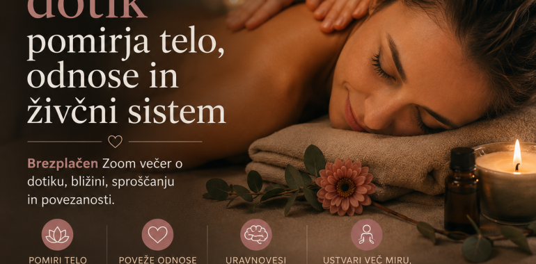 Kako zavesten dotik pomirja telo, odnose in živčni sistem? 