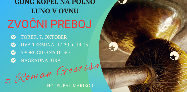 Zvočni preboj z gongi na polno luno v ovnu