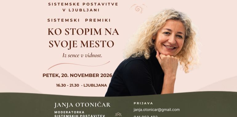 Sistemski premiki - Ko stopim na svoje mesto-iz sence v vidnost