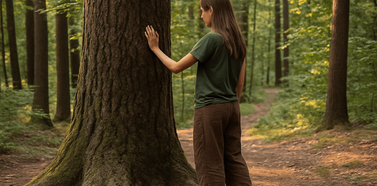 Dotik drevesa z bosimi nogami: skrita terapija dreves