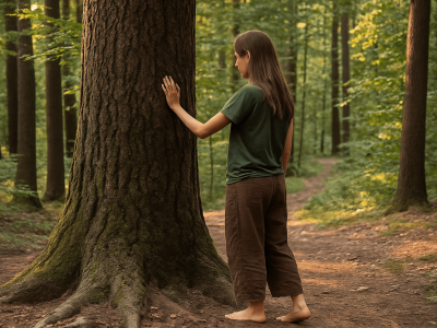 Dotik drevesa z bosimi nogami: skrita terapija dreves