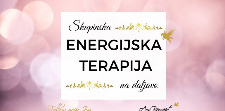 Skupinska ENERGIJSKA TERAPIJA na daljavo