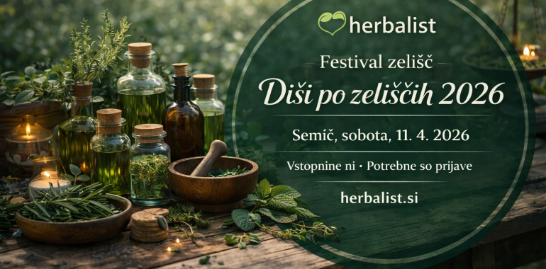 Festival zelišč 2026 bo v soboto, 11.4.2026 v Semiču
