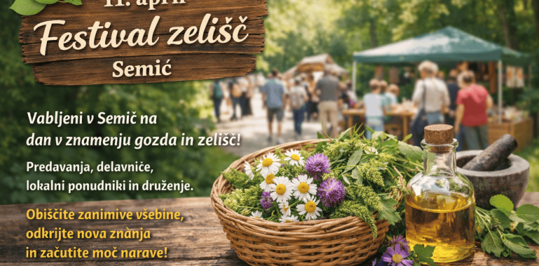 Festival zelišč 2026 bo v soboto, 11.4.2026 v Semiču