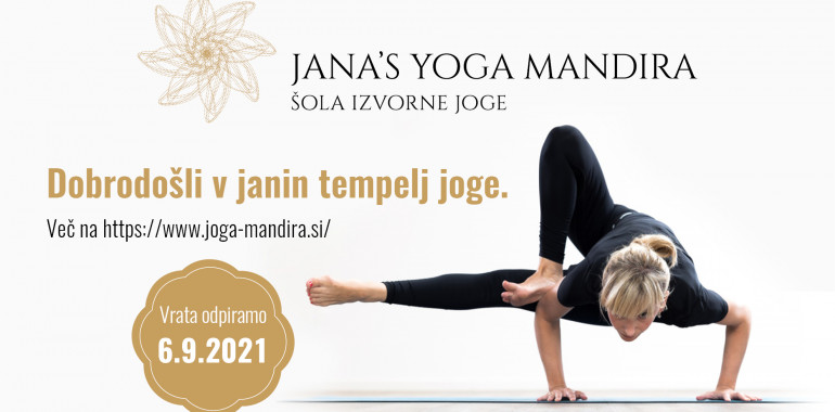 Jutranja joga - Šola izvorne joge (Jana's Yoga Mandira)