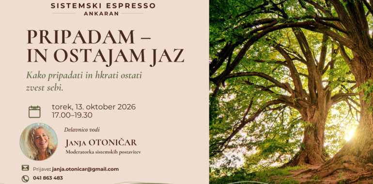 Sistemski espresso - Pripadam in ostajam jaz 