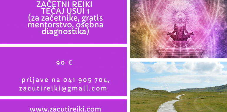 KakovostniReiki tečaj za začetnike+gratis mentorstvo,diagnostika