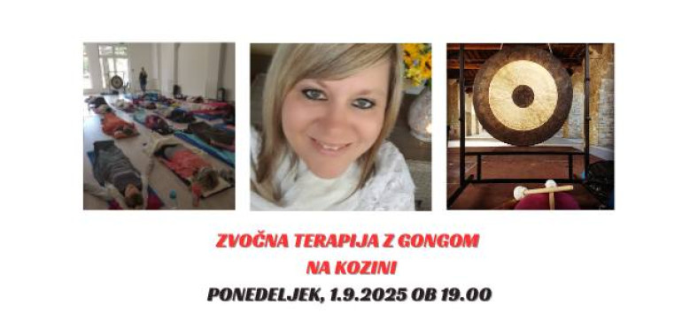 Zvočna terapija z gongom na Kozini