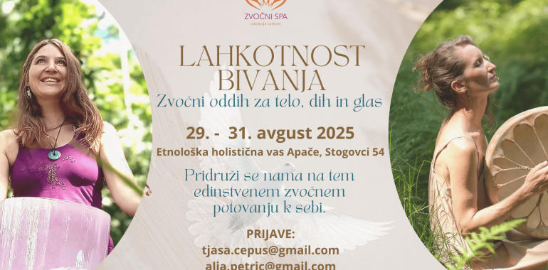 Lahkotnost bivanja – Zvočni oddih za telo, dih in glas