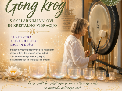 Triurni Gong krog s skalarno vibracijo  -  Dotik srca 