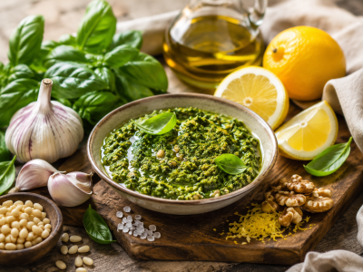 Veganski limonin pesto: svež, aromatičen namaz, ki ga boste želeli pripravljati vse poletje