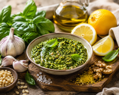 Veganski limonin pesto: svež, aromatičen namaz, ki ga boste želeli pripravljati vse poletje