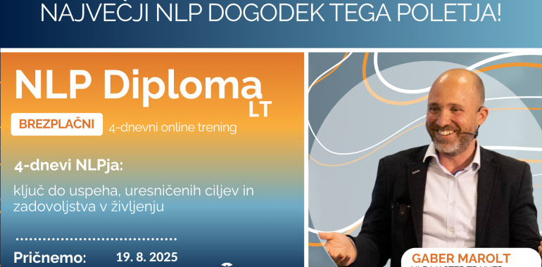 NLP Diploma LT - brezplačno 4 dnevno online NLP izobraževanje