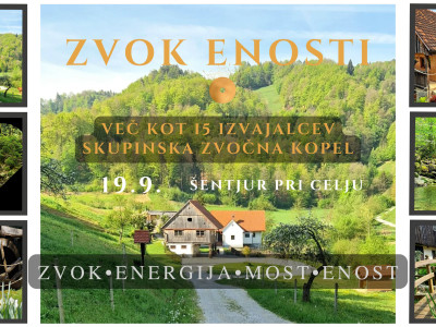 Zvok enosti - 3 urna zvočna kopel z več kot 15 izvajalci
