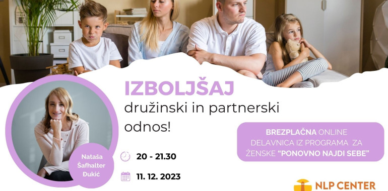 Brezplačna delavnica: Izboljšaj družinski in partnerski odnos