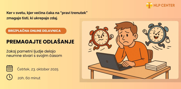 Premagajte odlašanje - brezplačna online delavnica