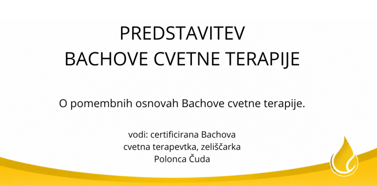 Predstavitev Bachove cvetne terapije