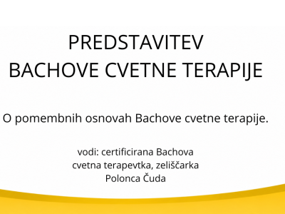 Predstavitev Bachove cvetne terapije