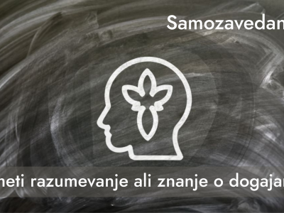 Imeti razumevanje ali znanje o dogajanju oz. samozavedanje