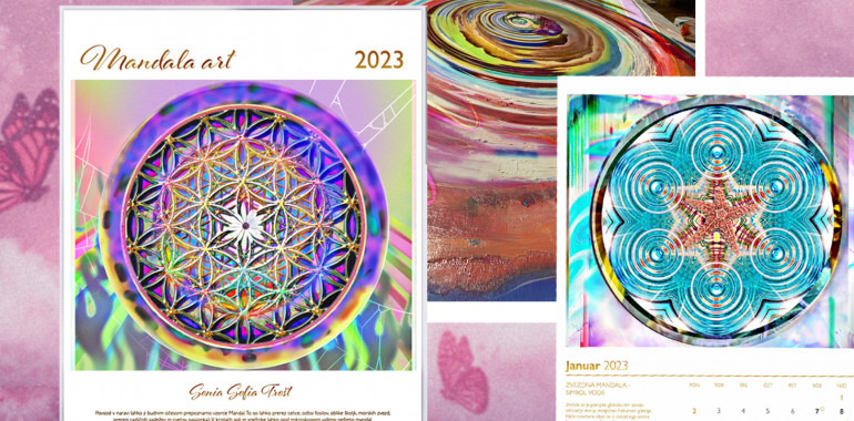 Koledar MANDALA ART 2023 slikarke Sonie Sofie Trošt