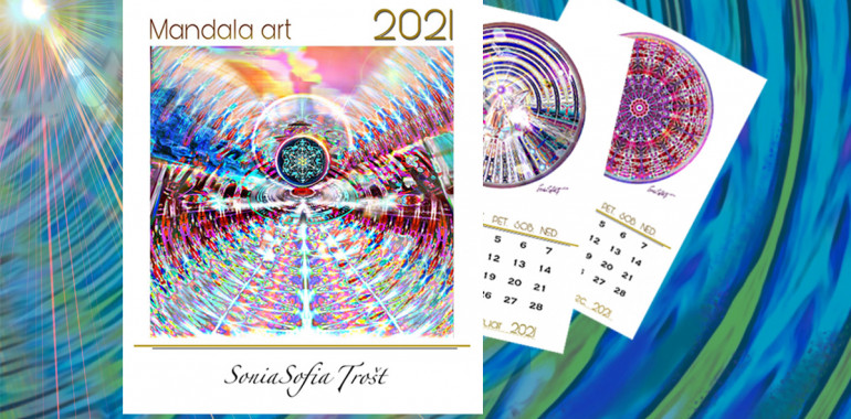 KOLEDAR 2021 Art MANDALA slikarke Sonie Sofie Trošt