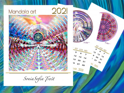 KOLEDAR 2021 Art MANDALA slikarke Sonie Sofie Trošt