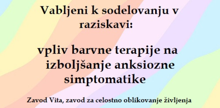 Vabljeni k sodelovanju pri raziskavi: vpliv barv na ljudi