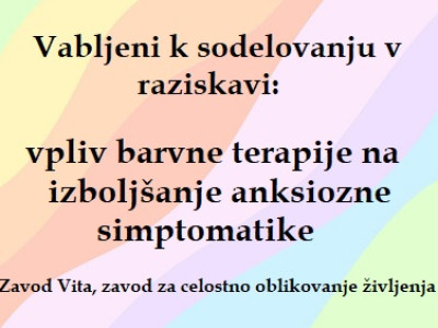 Vabljeni k sodelovanju pri raziskavi: vpliv barv na ljudi