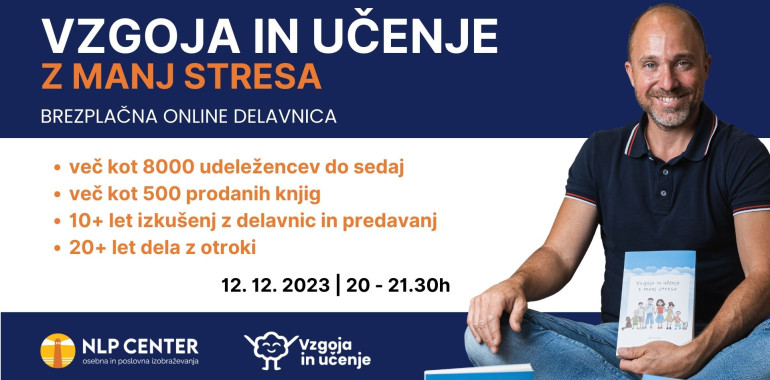 Brezplačna online delavnica: Vzgoja in učenje z manj stresa