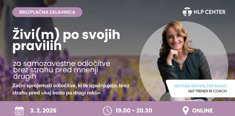 Brezplačna online delavnica: Živim po svojih pravilih