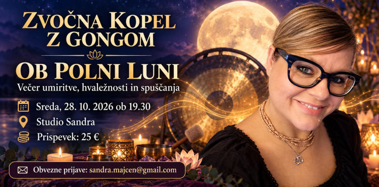 Zvočna terapija z gongom ob polni Luni